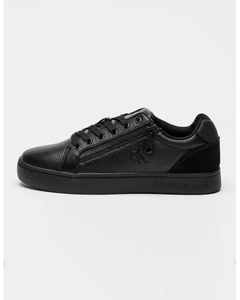 Pantofi sport low-cut de piele, Negru