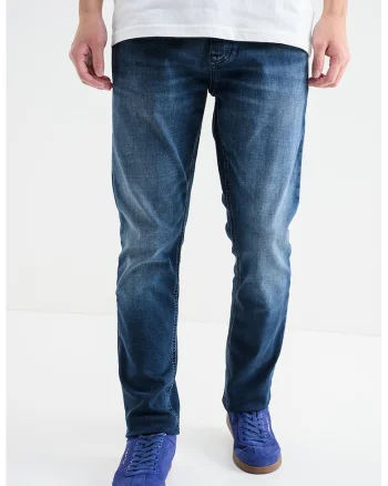 Blugi slim fit cu croiala conica, Bleumarin