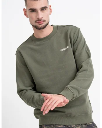 Bluza de trening cu decolteu la baza gatului Small Box, Kaki