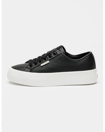 Pantofi sport flatform de piele, Negru
