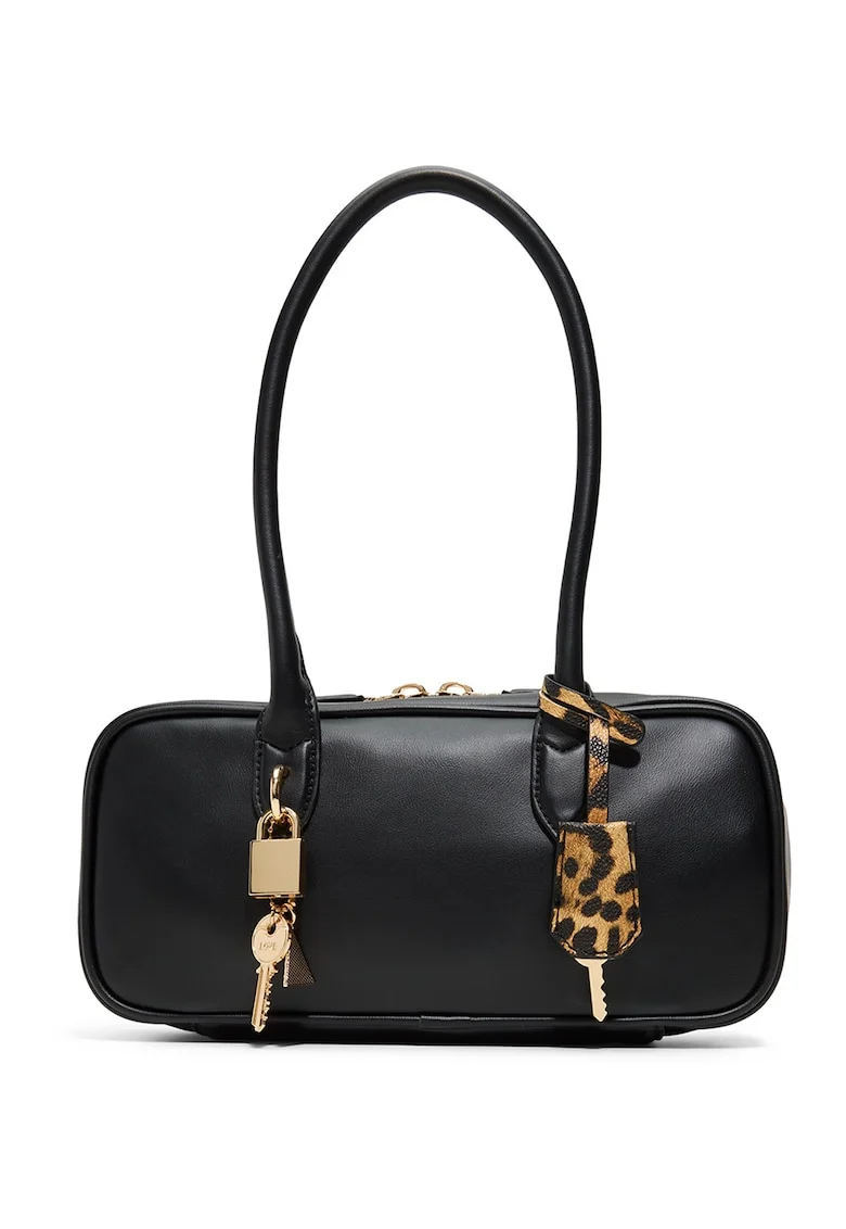 Geanta bowler de piele ecologica cu accesorii detasabile Daystrom, Negru