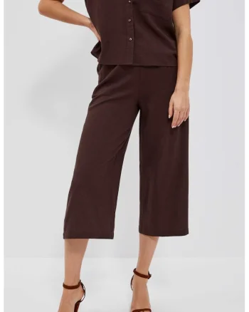 Pantaloni dama,  Poliester/In, Maro, Maro