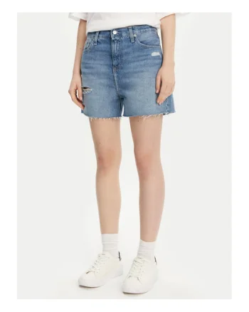Pantaloni scurti din denim,  albastru, material sintetic