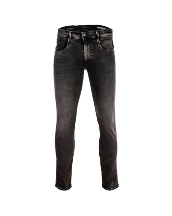 Blugi slim fit Hyperflex Anbass, Gri inchis