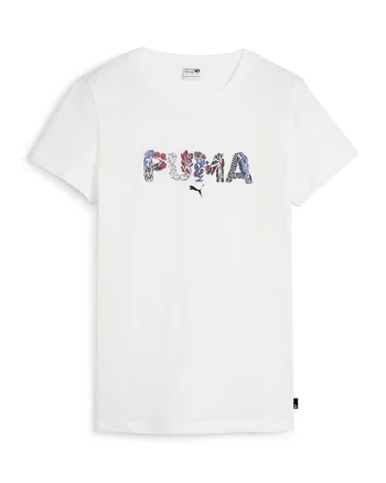 Tricou cu decolteu la baza gatului si logo, Alb