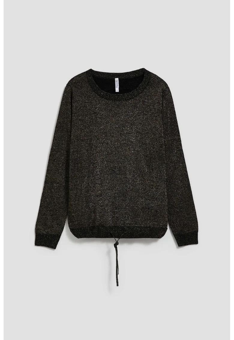 Pulover negru cu fir metalic, Negru