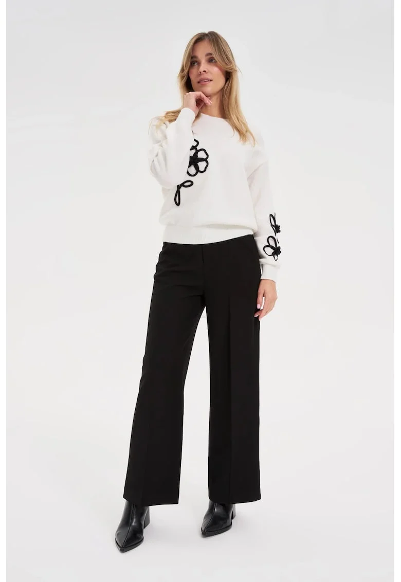 Pantaloni negri stil evazat, Negru