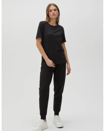 Pantaloni de trening negri pentru femei, Negru