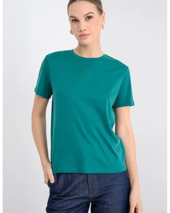 Tricou uni cu croiala regular-fit, Verde englez
