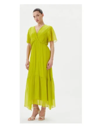 Rochie de vara,  verde, 70% viscoza, 30% matase,