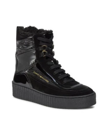 Botine dama,  piele naturala, negru,
