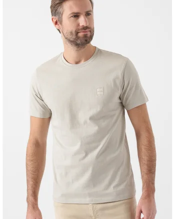 Tricou din bumbac Tales, Alb fildes