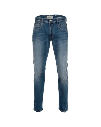 Blugi slim fit Hyperflex Anbass, Albastru pal