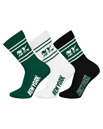 Set de sosete lungi unisex NFL - 3 perechi, Alb/Verde/Negru