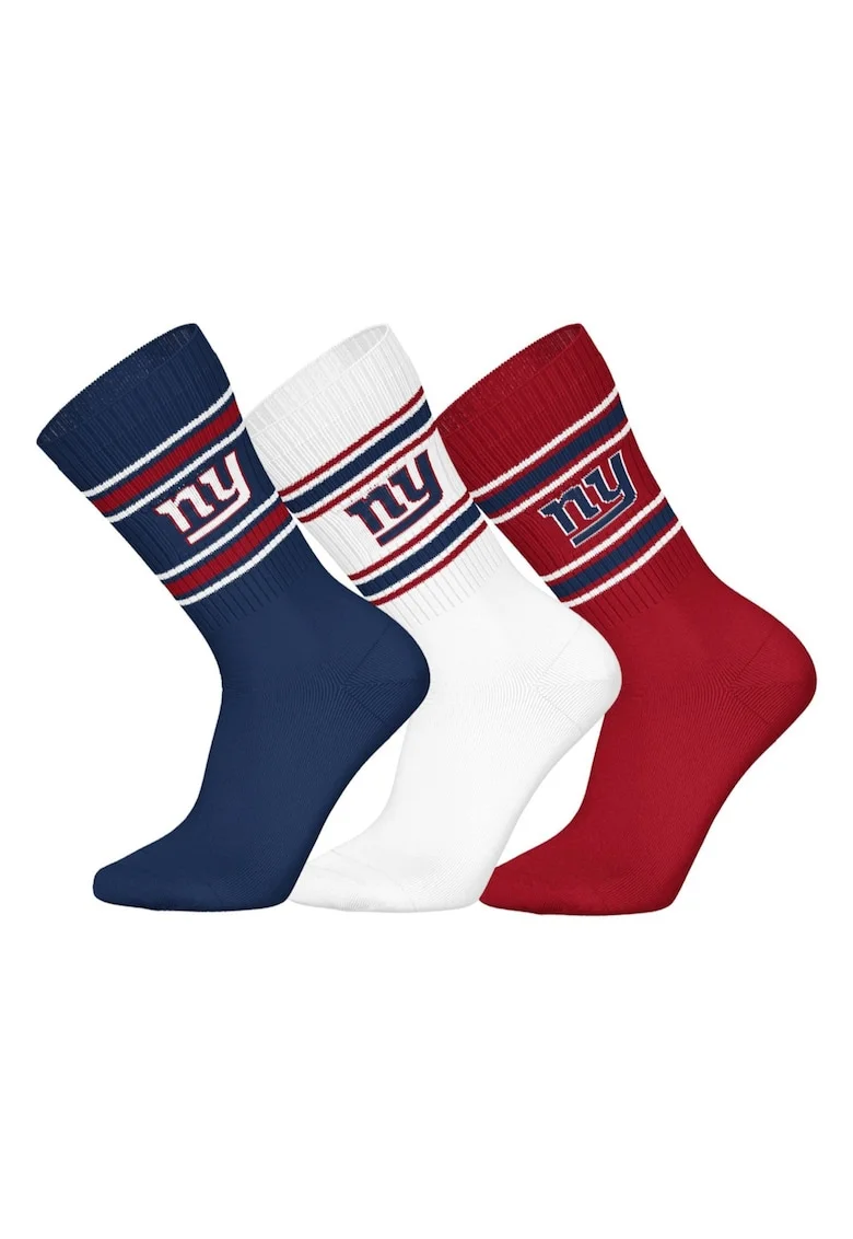 Set de sosete lungi unisex NFL - 3 perechi, Rosu inchis/Alb optic/Bleumarin