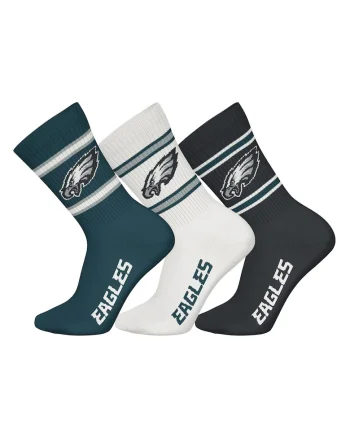Set de sosete lungi unisex NFL - 3 perechi, Alb/Negru stins/Gri carbune