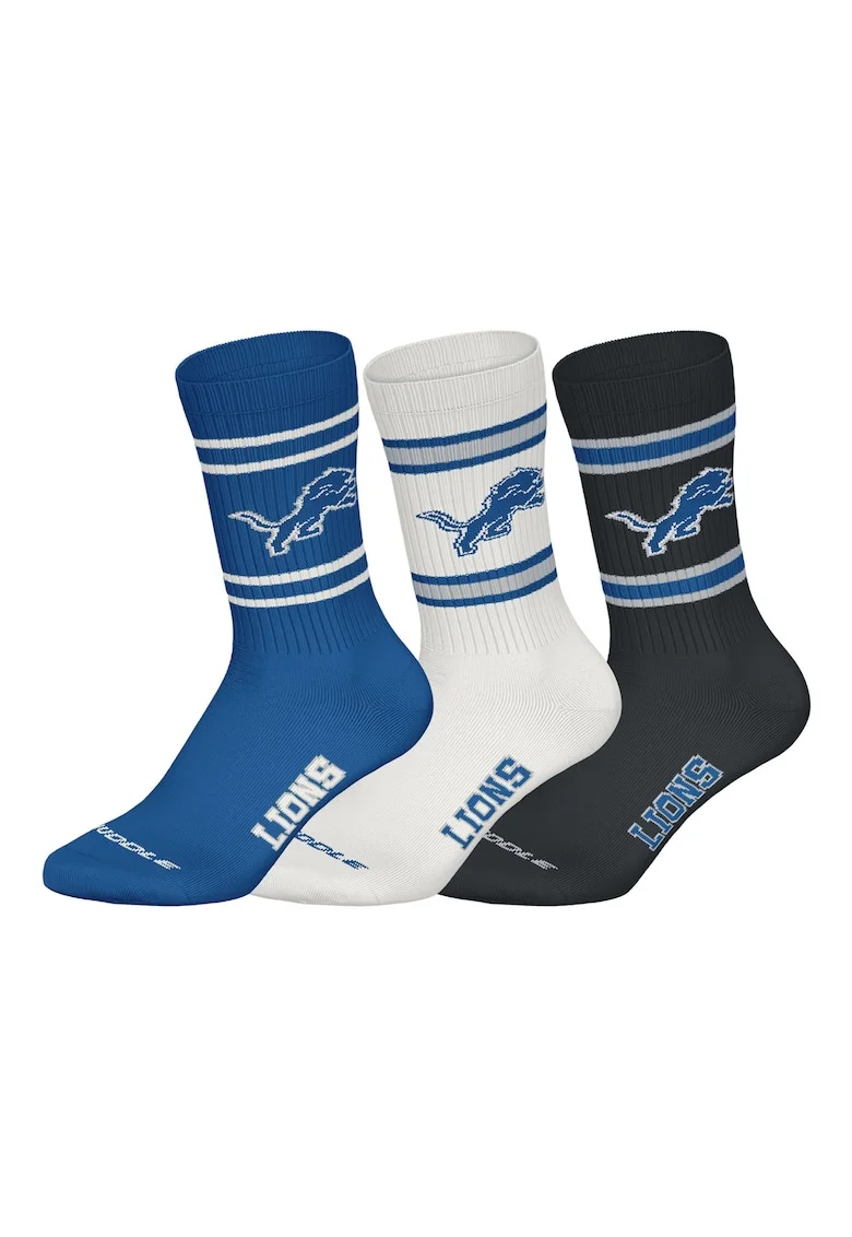 Set de sosete lungi unisex NFL - 3 perechi, Albastru inchis/Negru stins/Alb murdar