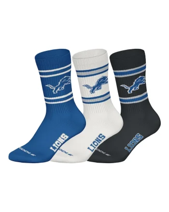 Set de sosete lungi unisex NFL - 3 perechi, Albastru inchis/Negru stins/Alb murdar