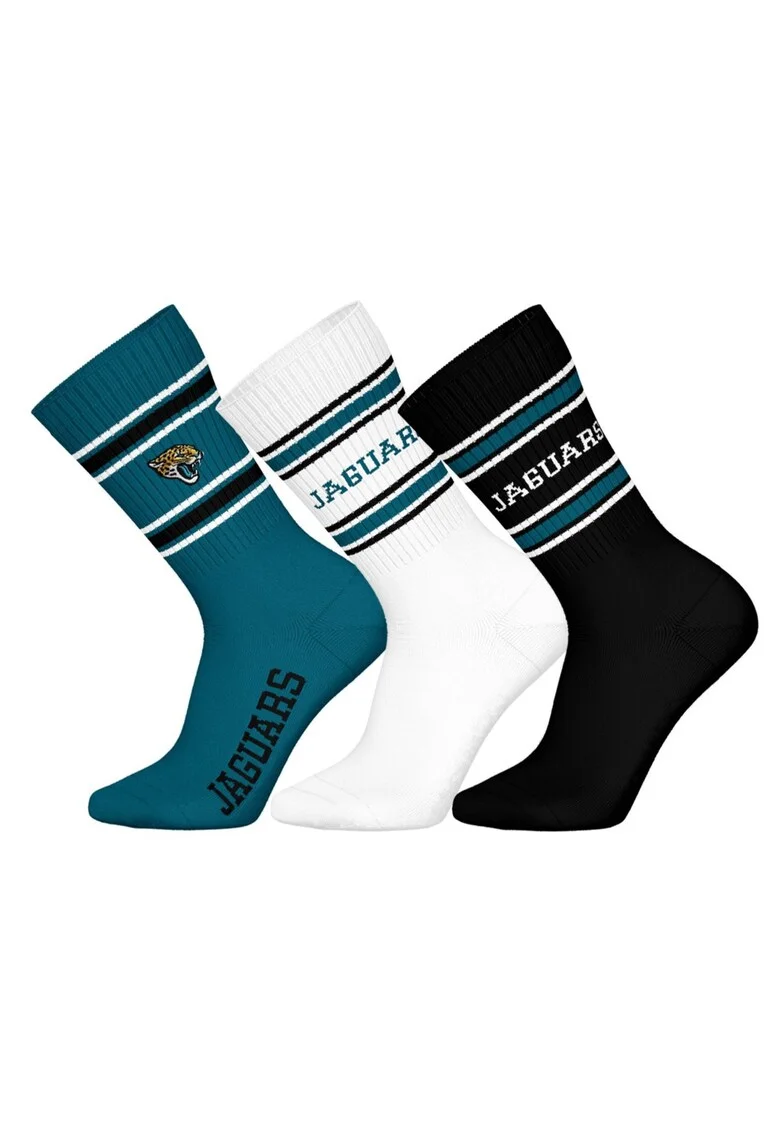 Set de sosete lungi unisex NFL - 3 perechi, Alb/Negru/Albastru petrol