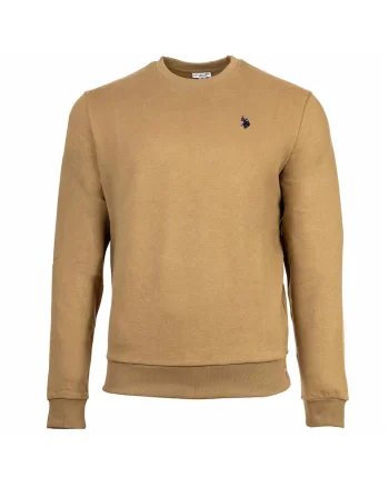 Bluza de trening cu broderie logo discreta, Bej