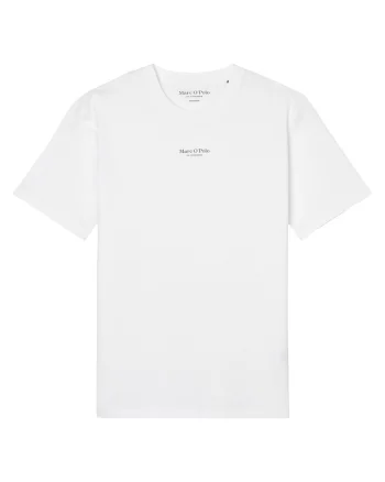 Tricou din bumbac cu decolteu la baza gatului, Alb