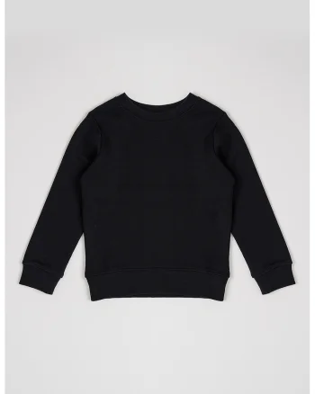 Bluza de trening de bumbac cu decolteu la baza gatului, Negru