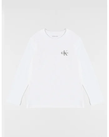 Bluza din bumbac cu detaliu logo, Alb