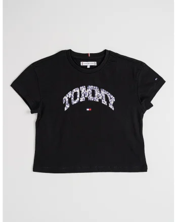 Tricou cu imprimeu logo, Negru/Maro