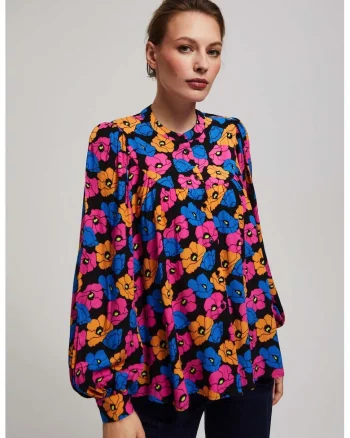 Camasa floral, Negru