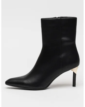 Botine de piele ecologica, Negru
