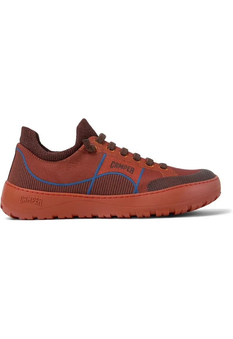 Pantofi sport din material textil Peu Serra, Visiniu/Portocaliu