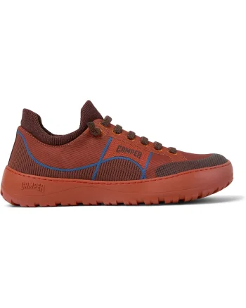 Pantofi sport din material textil Peu Serra, Visiniu/Portocaliu