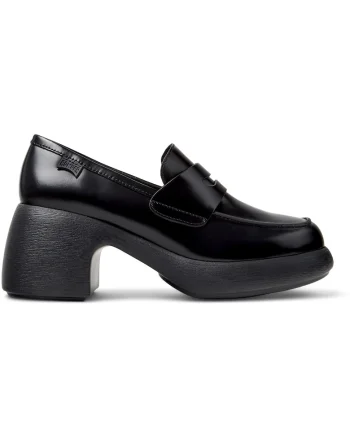 Pantofi loafer din piele cu toc Thelma II, Negru