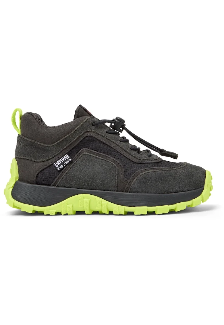 Pantofi sport mid-cut din piele nabuc cu garnituri din material textil Drift Trail, Negru/Gri