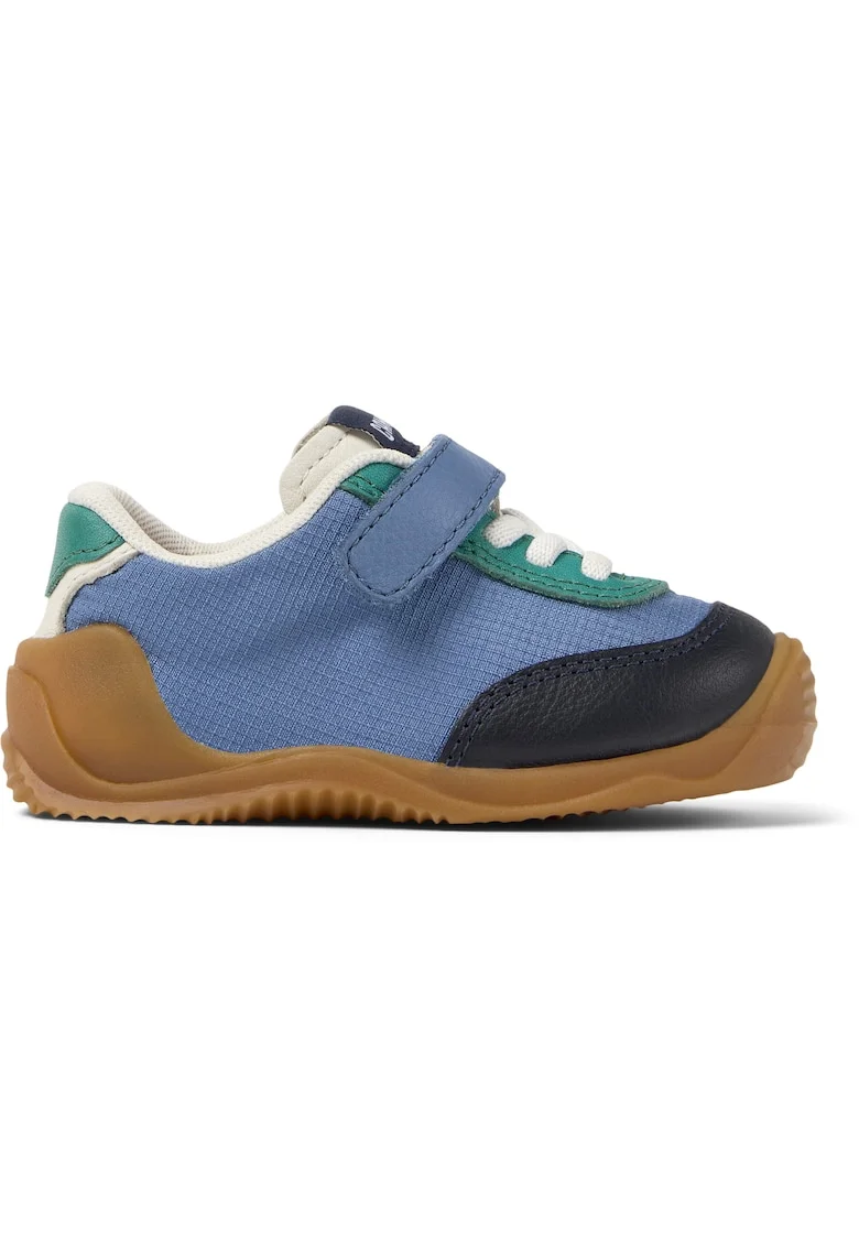Pantofi sport din material textil cu garnituri din piele intoarsa Dadda, Alb/Albastru deschis