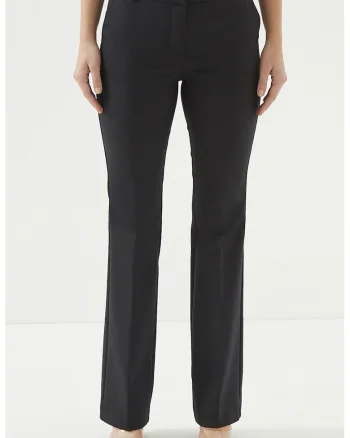Pantaloni bootcut cu talie medie, Negru