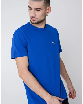 Tricou regular fit de bumbac cu logo discret, Albastru ultramarin