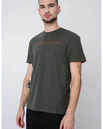 Tricou din bumbac cu logo brodat, Verde