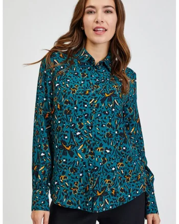 Camasa cu model, Verde persan
