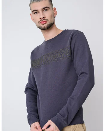 Bluza cu decolteu la baza gatului Gantoine, Gri carbune/Gri inchis