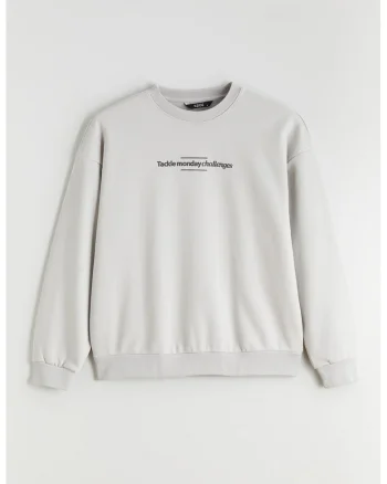 Bluza de trening cu captuseala calduroasa, Gri cenusiu