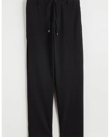 Pantaloni regular fit cu snur de ajustare Vision, Negru