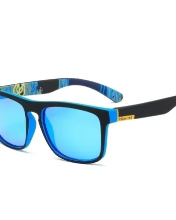 Ochelari de soare unisex, SG017, Negru/Albastru