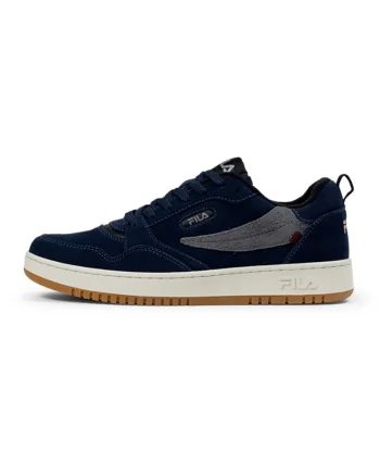 Pantofi sport low-cut din piele intoarsa, Gri deschis/Albastru inchis