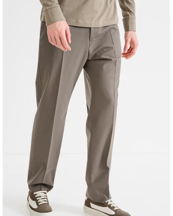 Pantaloni cu pensa Teagan, Maro taupe deschis