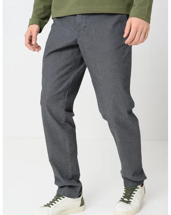 Pantaloni chino cu talie medie, Gri inchis