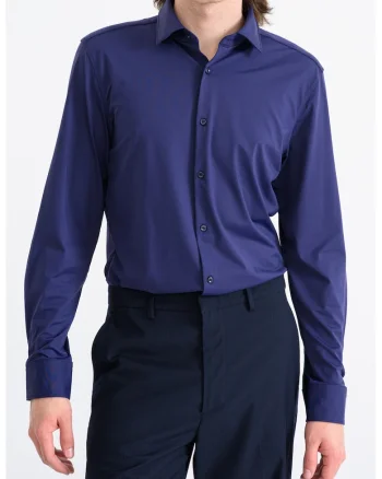 Camasa slim fit cu maneci lungi Kenno, Albastru ultramarin