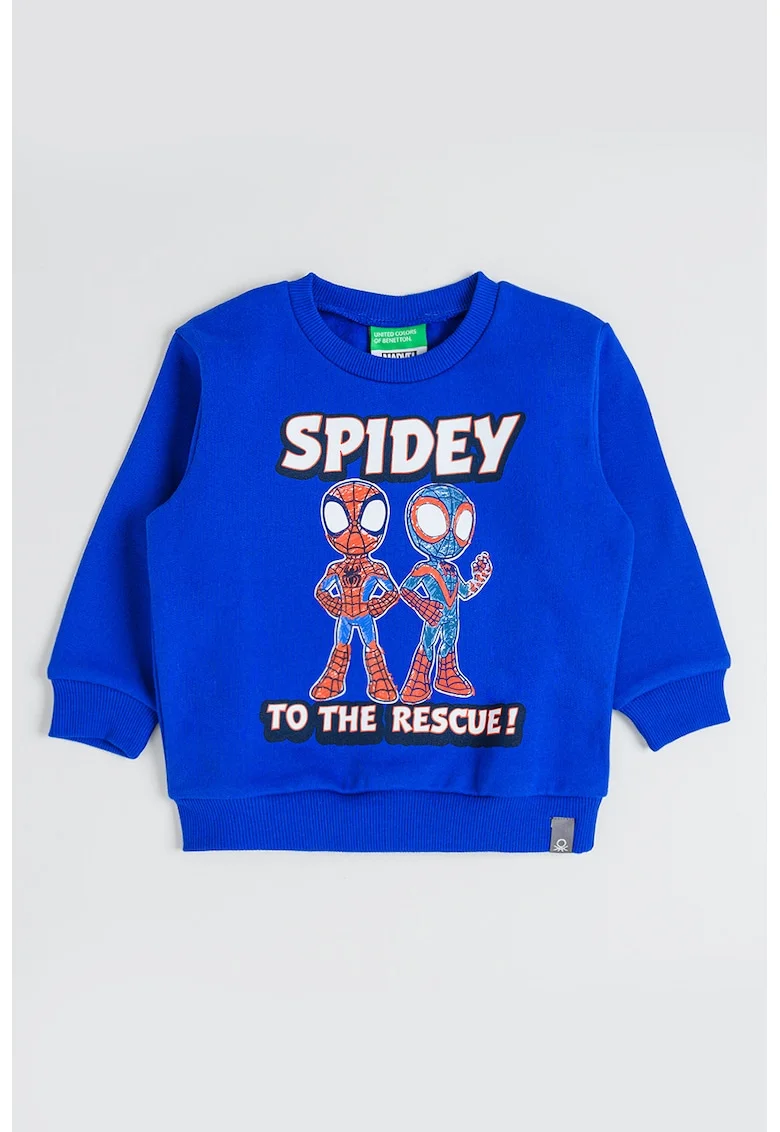 Bluza de trening cu imprimeu Spiderman, Rosu/Albastru royal