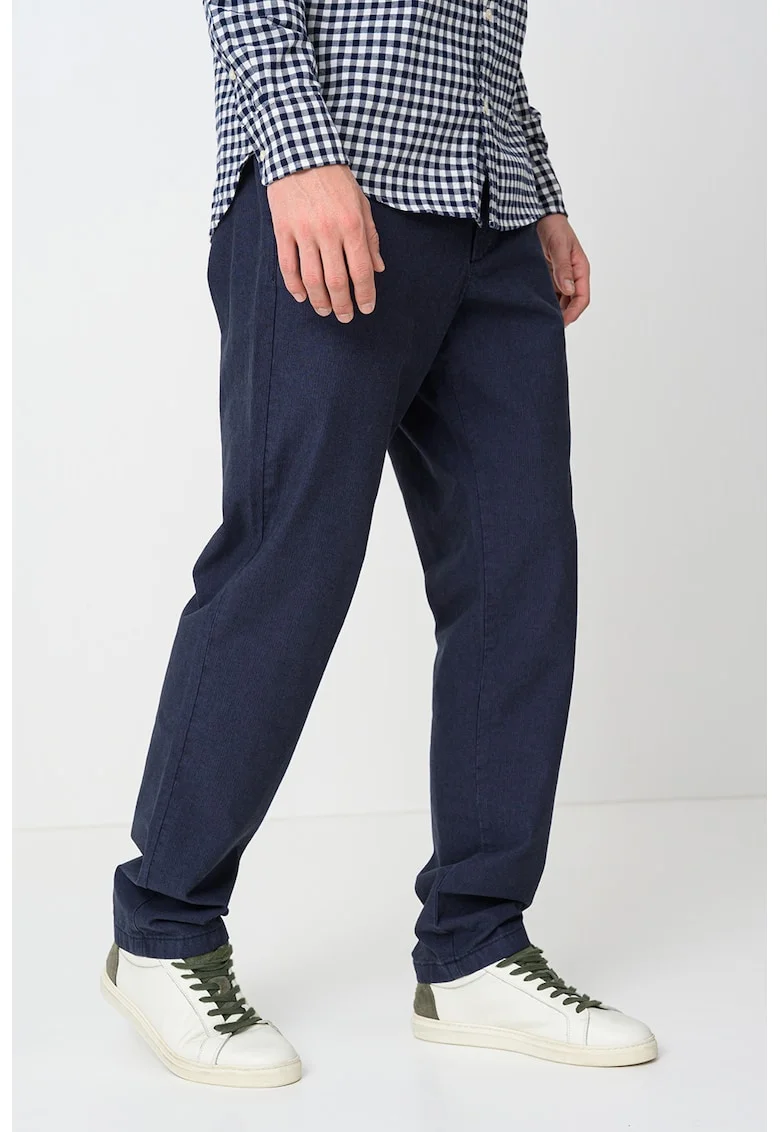 Pantaloni chino cu talie medie, Gri carbune