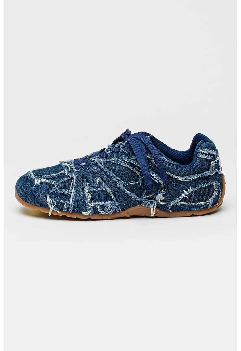 Pantofi sport din denim cu design striat The 72 Spring, Albastru melange
